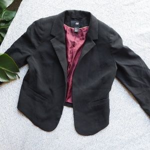 H&M Black Tux-style Blazer
